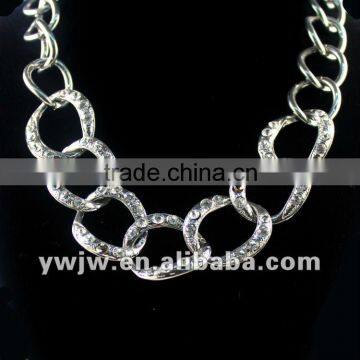 2012 newest cheap big rhinestone alloy necklace (JW-6033)