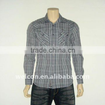 Latest OEM/ODM leisure 100% cotton classic trendy plaid men shirt