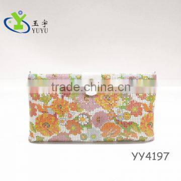 Print flower pattern aluminium mesh bag