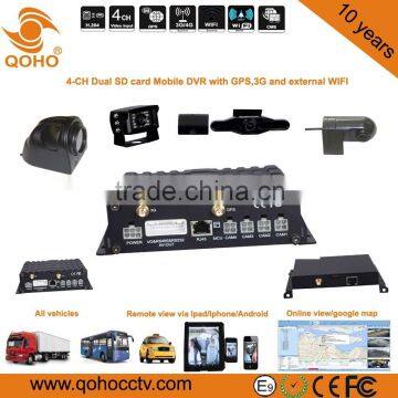 Two SD card Vehicle Mobile Car DVR and 3G / 4G SIM card,Anti-dust , vibration Feature                        
                                                Quality Choice