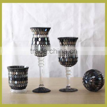 glass mosaic candle holder sets