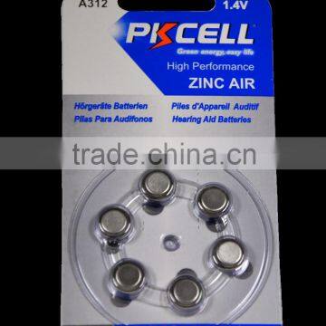 PKCELL 1.4V hearing aid battery A13 zinc air button cell PR48