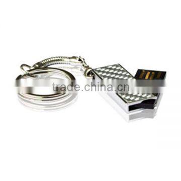 Keychain attached swivel usb drive with waterproof chip