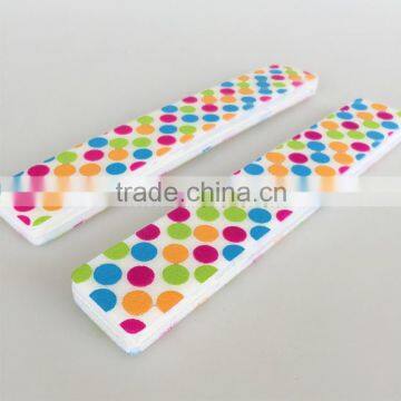 Korean quality custom personalized colorful double side nail file colorful sponge nail buffer manicure tools factory