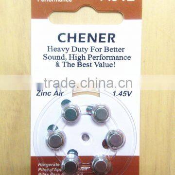 A312 1.4v 180mAh zinc air cell battery dvd