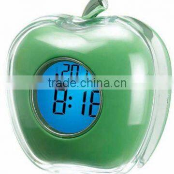 Clock, Talking clock with back light in apple shape