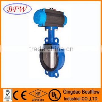 pneumatic soft seal butterfly valve China supplier