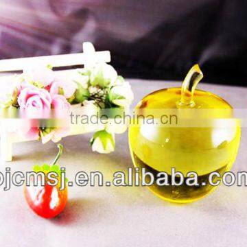 Beautiful crystal glass apple for wedding decoration Chistmas gifts