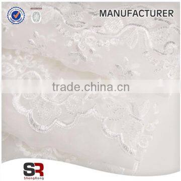 white color polyester mesh fabric for banquet decoration