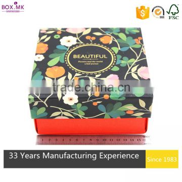 Modern Design Promotion Square Cosmetic Gift Set Packaging Box