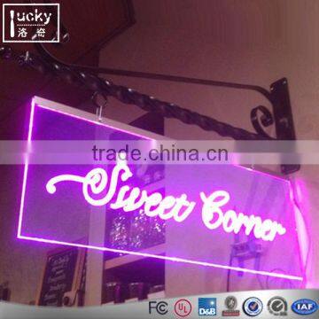 Edge Lit Displays,Acrylic Led edge lit sign with laser engraver