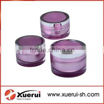 cosmetic round shape acrylic jar with plasted cover