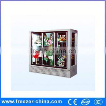 Fancy design Vetical glass door cooler/chiller flower showcase