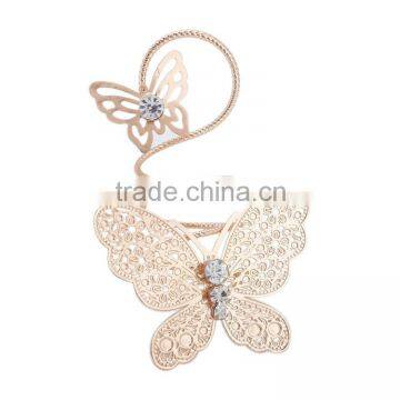 Korean fashion big Rose Micro butterfly Ring convex Clover