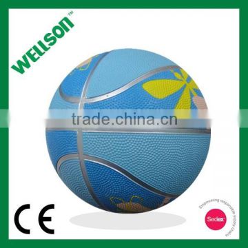 Promotional higher quality natural rubber basketball