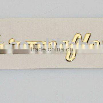 Gold letter stickers