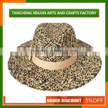 Xxl Yellow Kwai Grass Cowboy Straw Hat