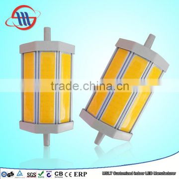 China LED bulb R7S LED ceramic flood light 118mm COB 7W linear dimmable replace J118 halogen Lamp