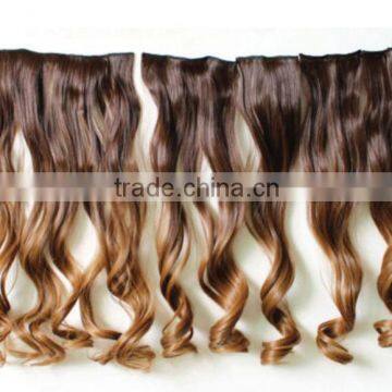 Fashion Gradient color Fake Hair silk extension hair pieces N467