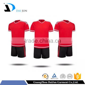 Daijun oem high quality 100% polyester breathable wholesale flag football practice jerseys cheap soccer uniform