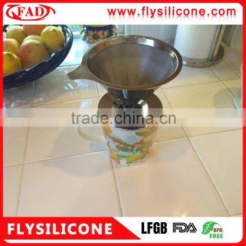 Dishwasher Safe Stable Base Pour Over Stainless Steel Gold Coffee Dripper photo-5