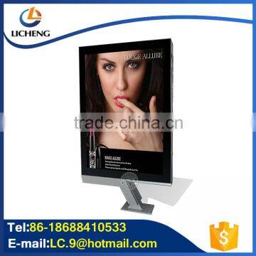 5mm Thick Toughened Glass Aluminum Frame Display Light Box