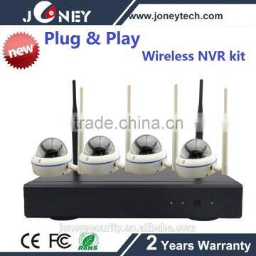 Mobile view p2p HD 1MP Wireless wifi ip camera wifi nvr kit