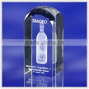 3D Laser Engraved Arch Crystal For Factory Wholesale