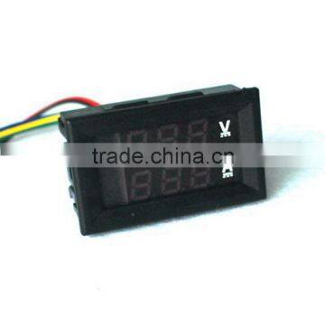 0.28" DC 0-100V/50A Red Blue Digital Voltmeter Ammeter 2 in 1 DC Volt Amp Meter With 50A/75mV Ampere Shunt photo-3