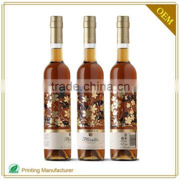 2015 Transparent PVC Sticker Paper Bottle Label Custom Made In China