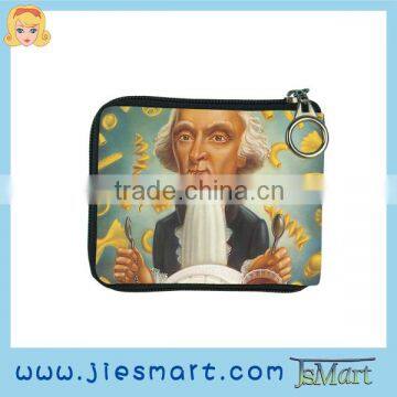 Wallet sublimation printing microfiber lady purse digital printing