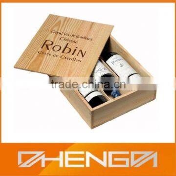 China Manufacturer RobiN 3 Wine Bottles Wedding Gift Packaging Box (ZDW13-W027)