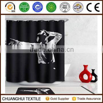 black and white picture Michael Jackson printed waterproof shower curtain