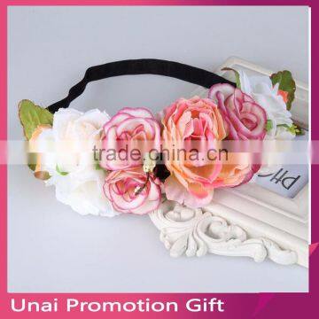 Hot Selling Handmade Flower Headband Wreath Wedding Hair Accessories Bridal