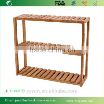 Adjustable Bamboo Rack Multifunctional Bathroom Kitchen Living Room Holder