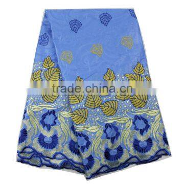 2016 Haniye blue African Bazin Riche Fabrics for Women Dresses