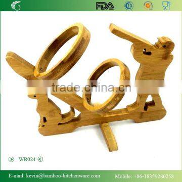 WR024/ 2015 Home Decor Wooden Wine Rack Wood Single Bottle Display Rack Professional Design Wine Rack FDA SGS LFGB photo-2