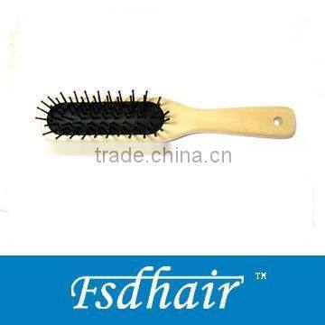 Wooden black cushion hair brush