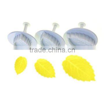 Leaf Shaped 3pcs/set Cookie Cutter Fondant Decorating Mold Sugarcraft Cutter Press Mold