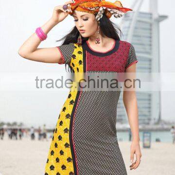 Indian Cotton Printed Kurtis Fashionable Traditional Kurtis For Women