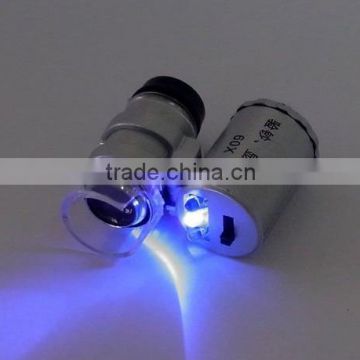 UV Light Mini Microscoe 60X Phone Clip Scope