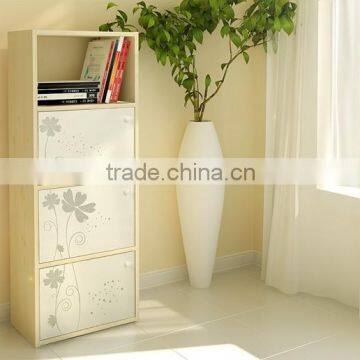 Modern 4 Cube Shelf With Doors
