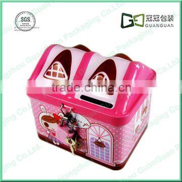 China OEM 4C Printing Coin Box/Metal Coin Bank