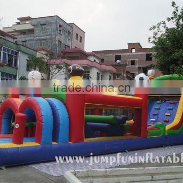 Commercial kids Inflatable castle obstacle course for events Air bouncer inflatable obstacle race