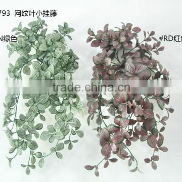 Artificial silk red leaves bush trailing YL793