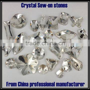 Newest selling different types sew-on crystal rhinestone for jeans