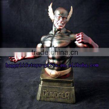 Wholesale 1/2 scale wolverine antique bronze nude bust statue