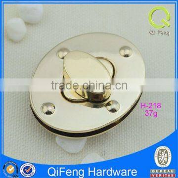 H-218 bag ornament lock metal oval turn lock ornament