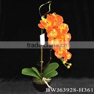 Indoor decoration artificial flower bonsai plastic artificial orchid flower artificial flower