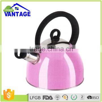 High temperature stainless steel whistling large water gooseneck tea kettle for family camping